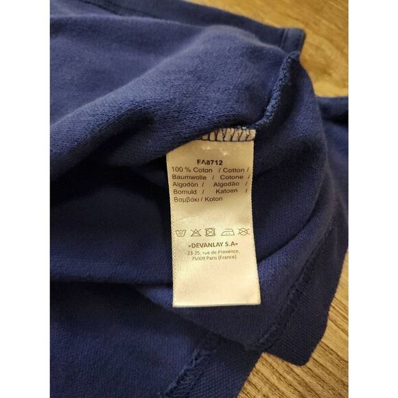 Lacoste Men's Slim Fit Large 40 in chest Piqué Polo Blue Cotton alligator Knit - Picture 5 of 6